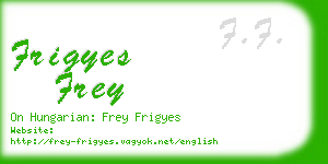 frigyes frey business card